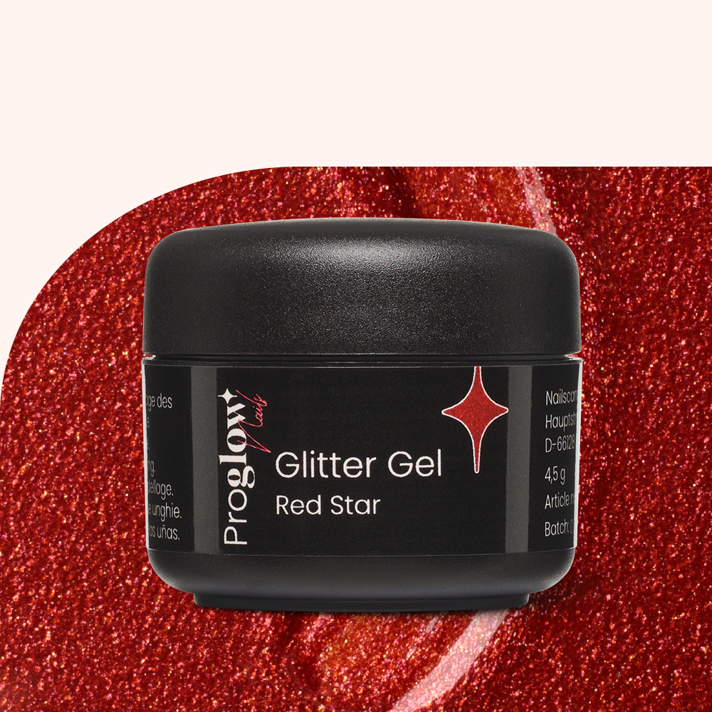 Glitter Gel Red Star