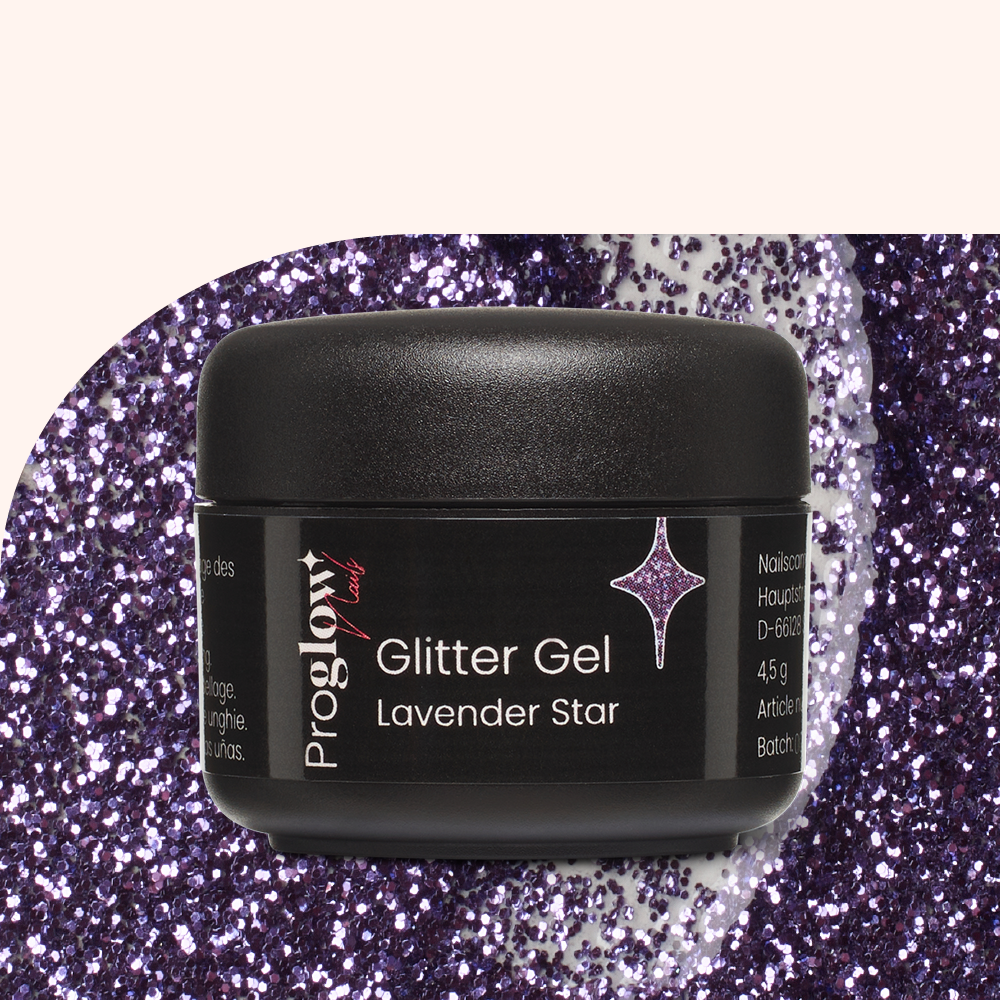 Glitter Gel Lavender Star