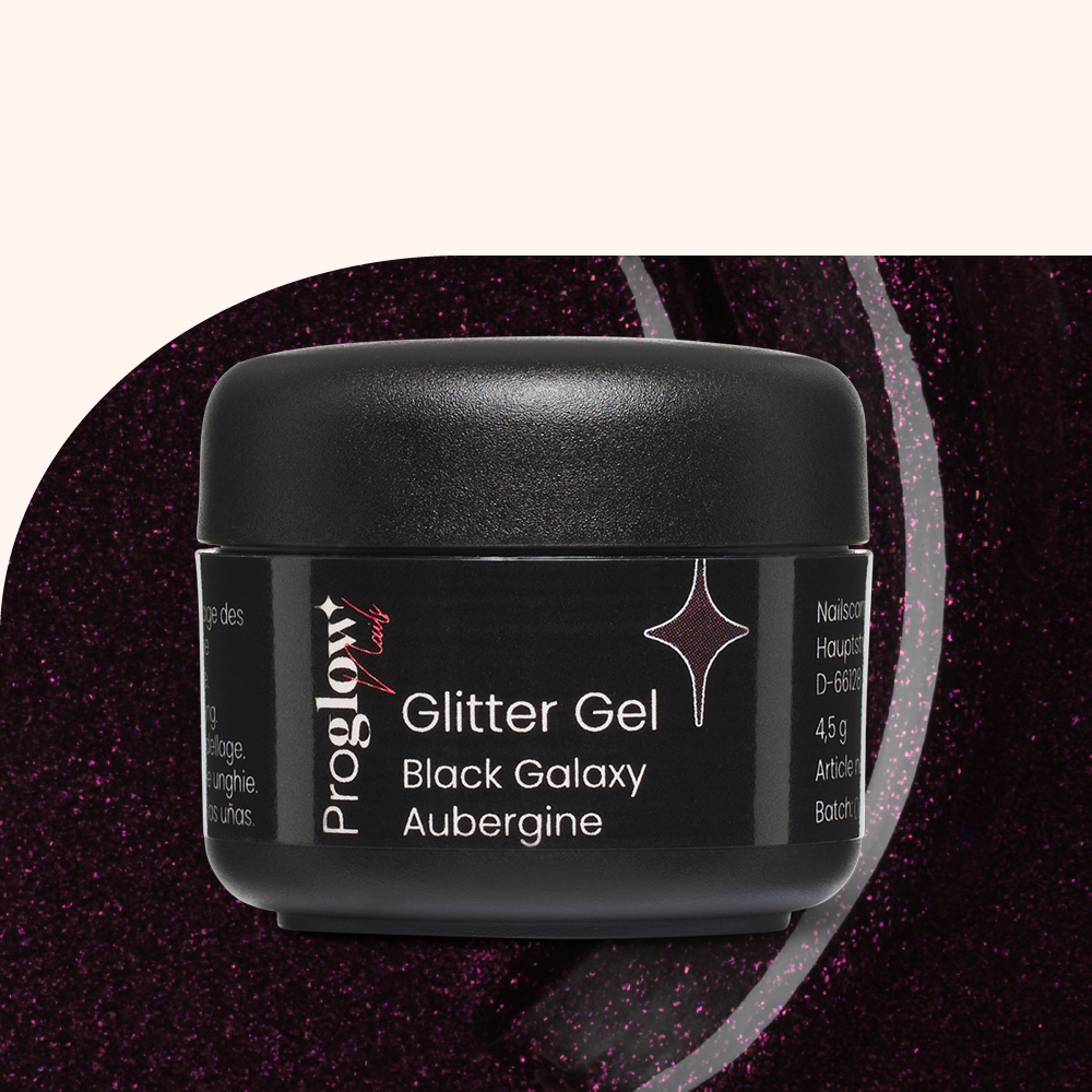 Glitter Gel Black-Galaxy Aubergine