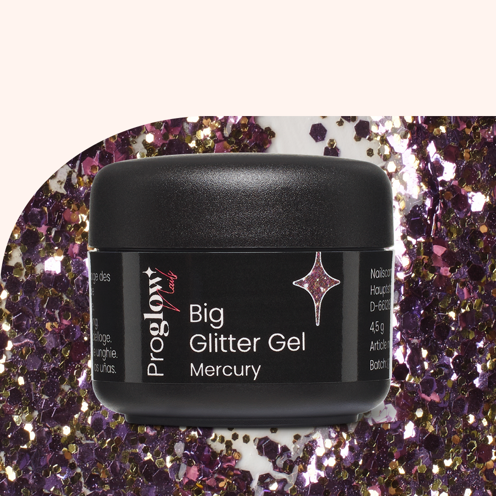 Big Glitter Gel Mercury