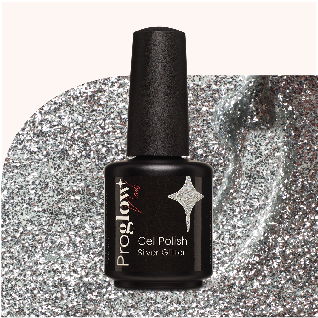 4160 Gel Polish Massive Silver Glitter 1