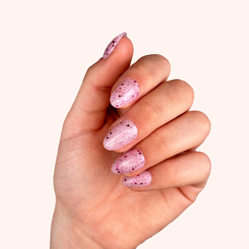 Top Coat Pink Confetti