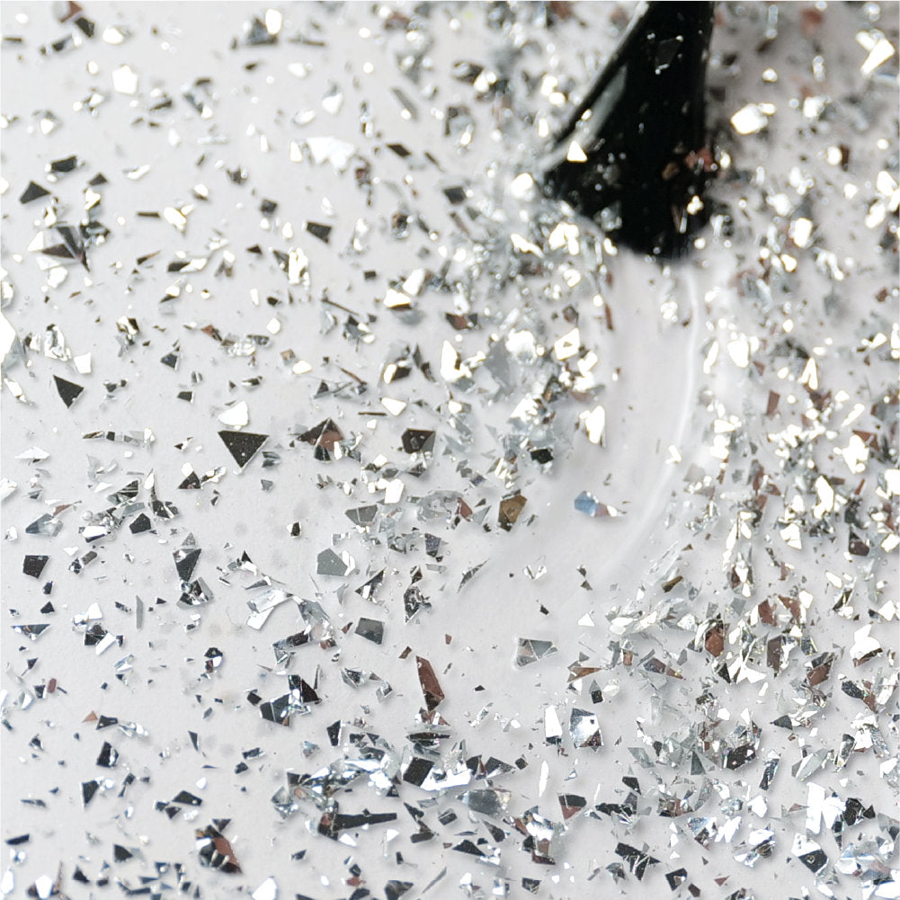 Top Coat Silver Confetti