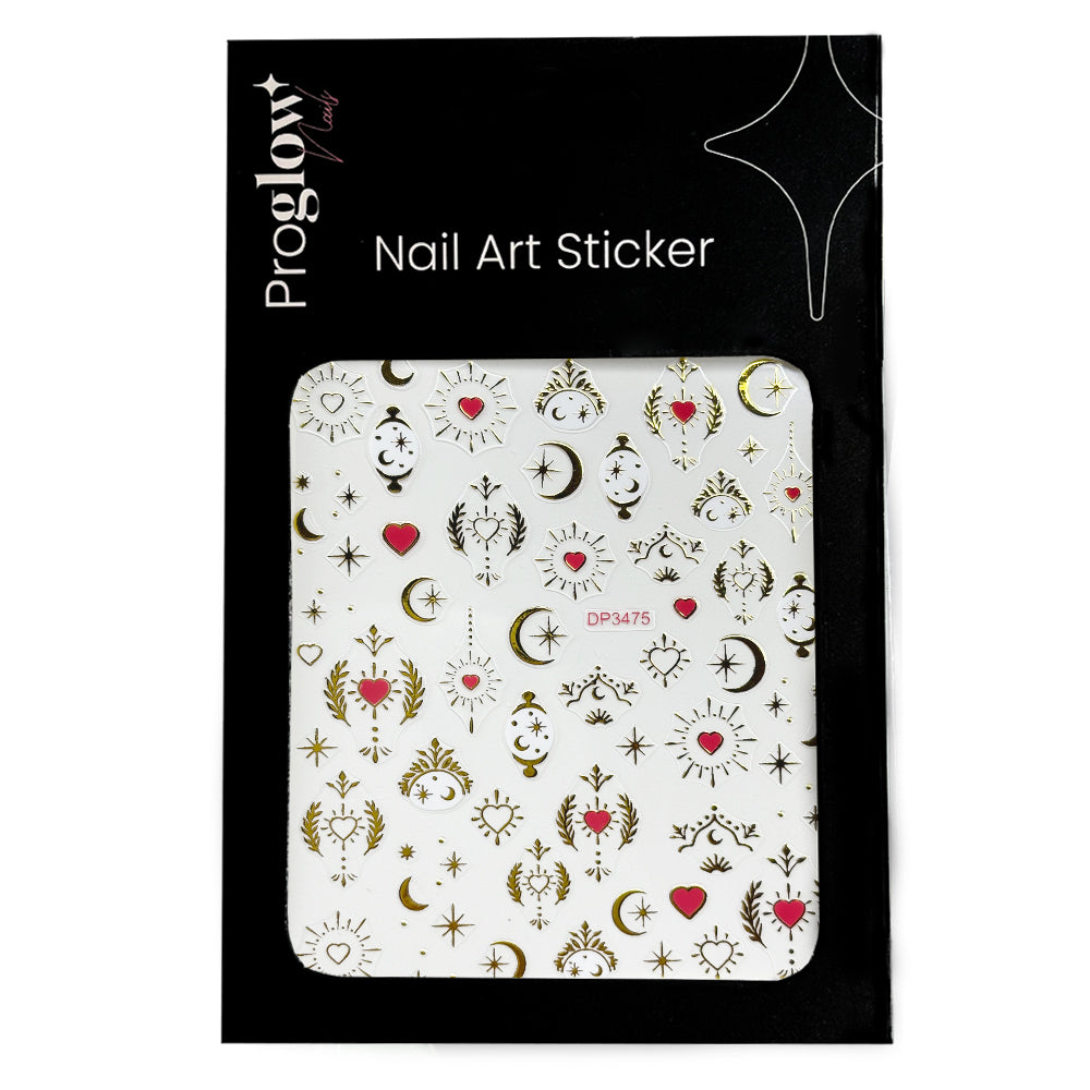 Nail Sticker Golden Heart