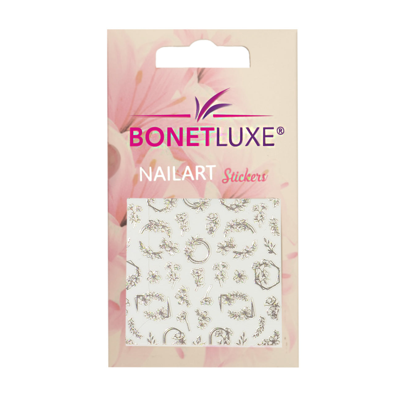 Nail Sticker Golden Rose Wildflower