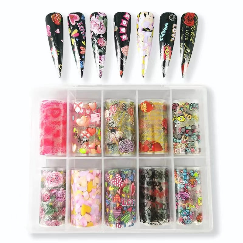 Nail Art Transfer Foil Set Comics Style