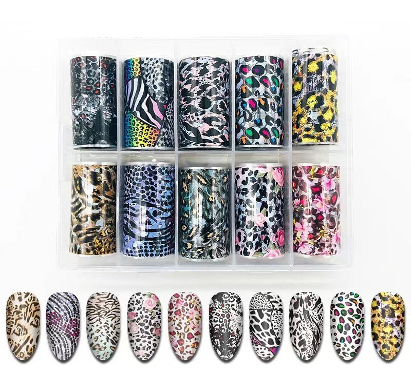 Nail Art Transfer Foil Set Safari & Jungle